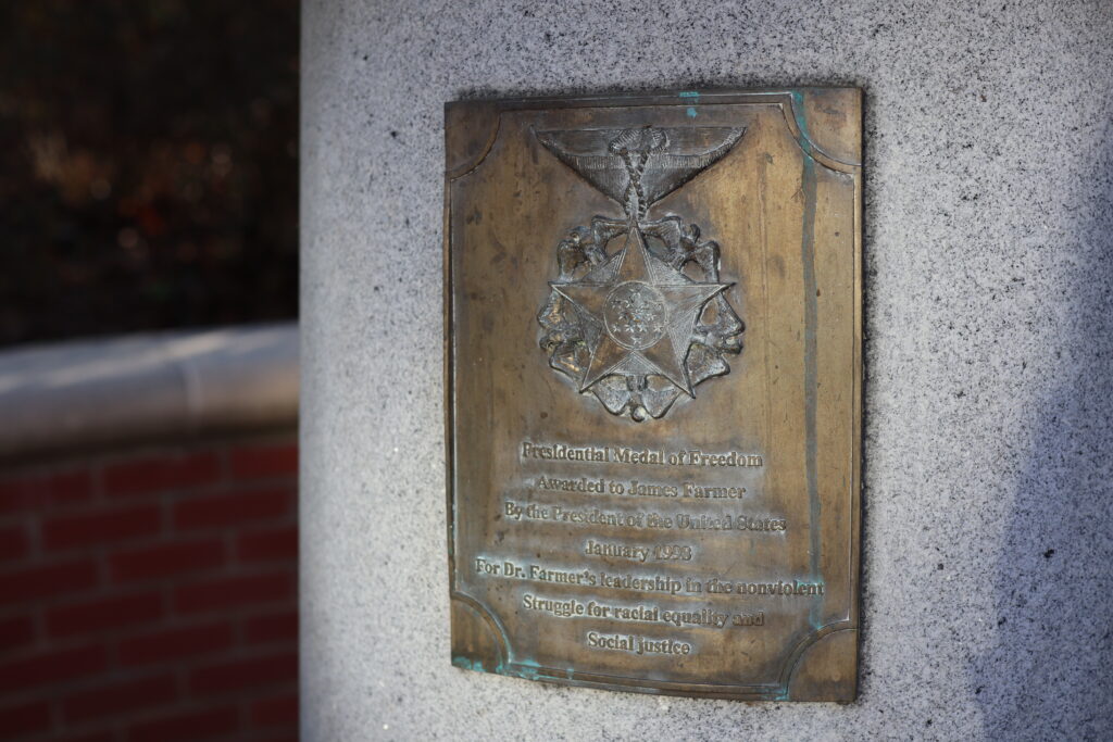 Photo of the Farmer bust plaque